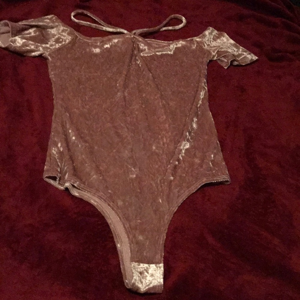 Pink silky bodysuit